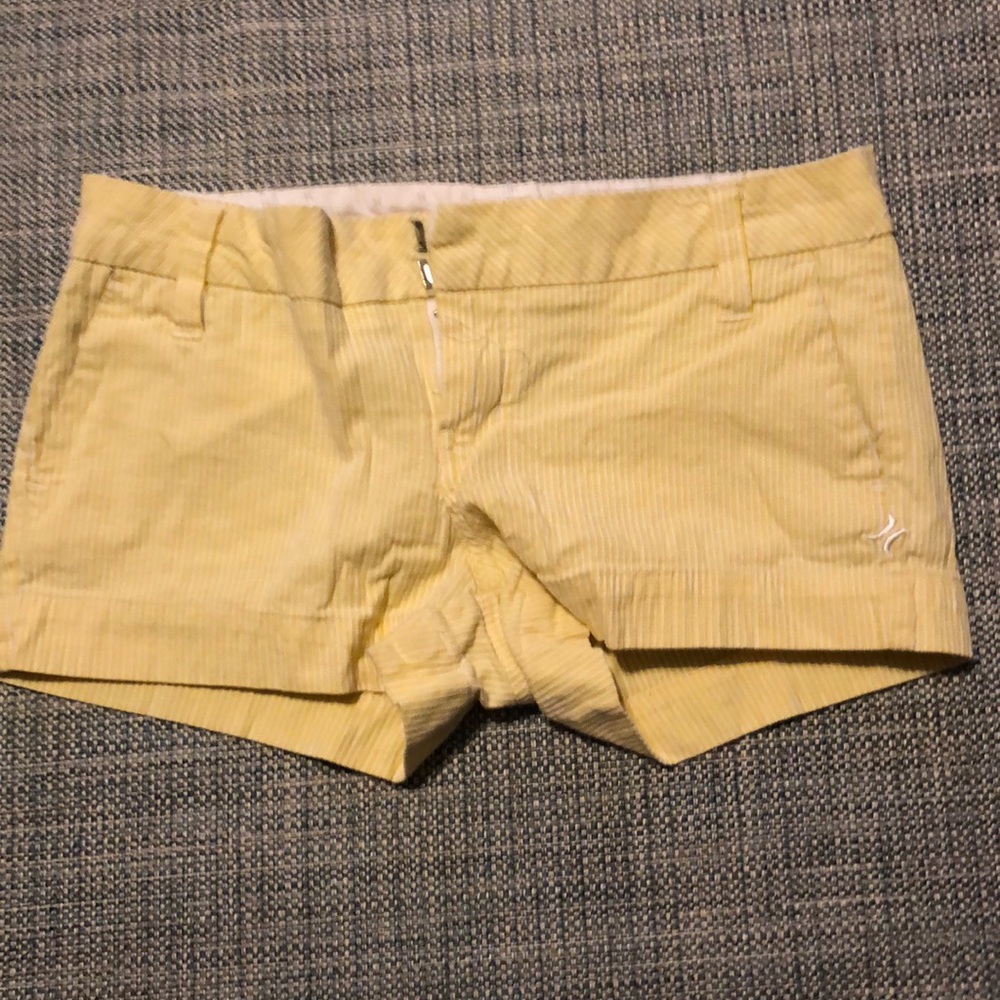 Yellow and White Shorts